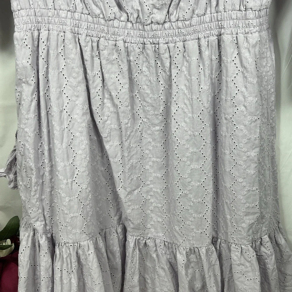 MICHAEL Michael Kors‎ Womens Lavender Off The Shoulder Eyelet Dress Size Medium